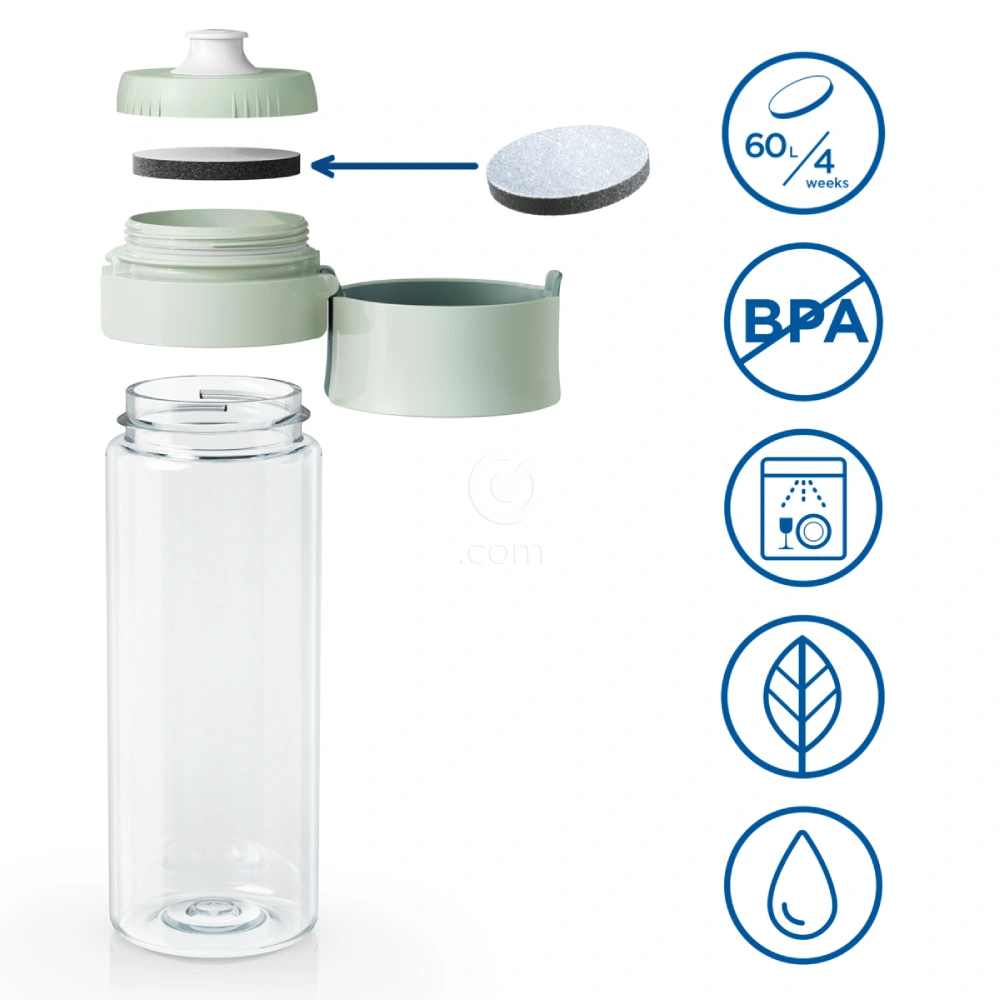 Brita Fill&Go Vital, flaška za vodo - svetlo zelena (0,6 l)